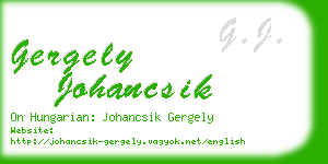 gergely johancsik business card